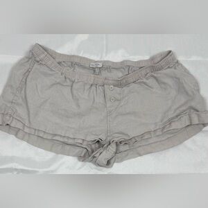 Brandy Melville John Galt Linen Lounge Shorts Beige Coastal